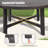 Asheville Patio 6 Person Aluminum Round Dining Set With Umbrella Hole, Swivel Dining Chairs With Cushions
