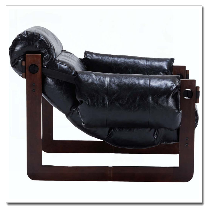 Chaise longue de style médiéval moderne, Noir antique