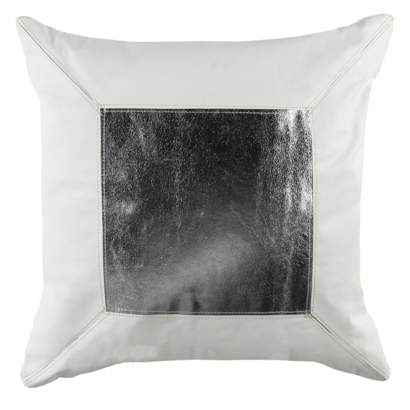 Geometric Cowhide Throw Pillow