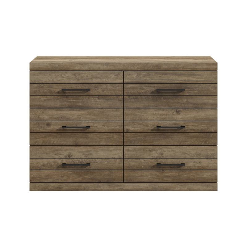 Avigail 46.5 W 6 Drawer Dresser, Brown