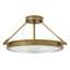 Collier Semi-Flush Mount Ceiling Light - Heritage Brass
