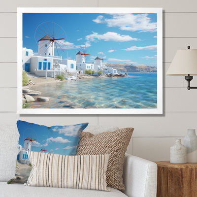 Greece Serenity In Mykonos - Greece Framed Canvas Print