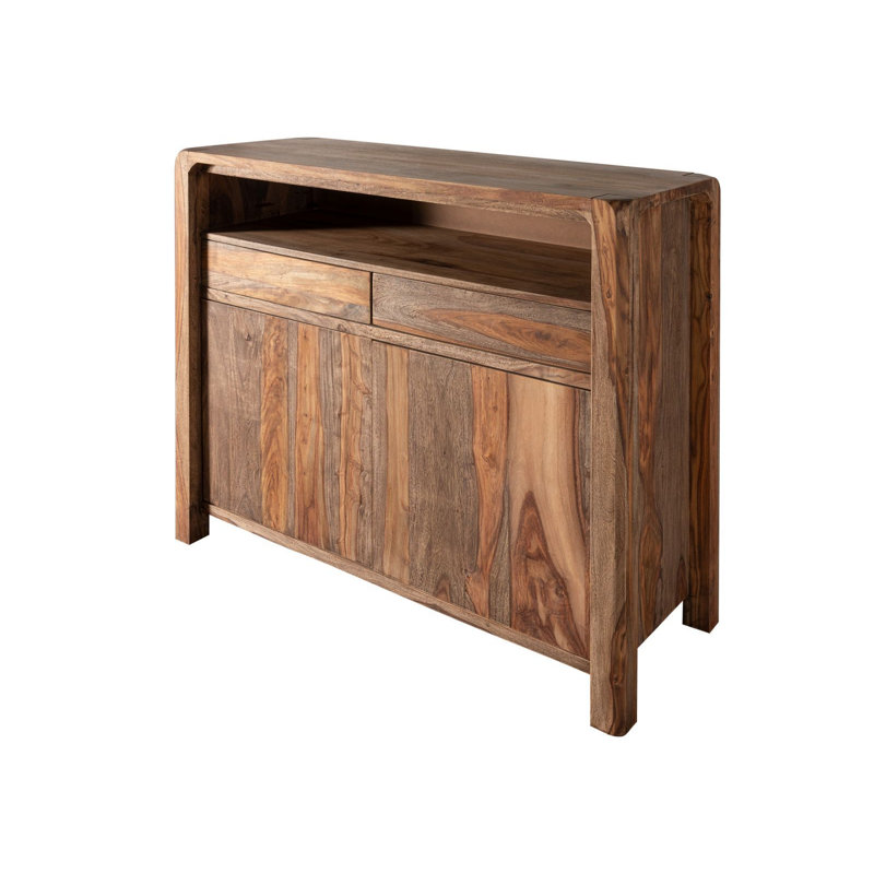 Bueno 120cm Solid Wood Sideboard, Dark Brown
