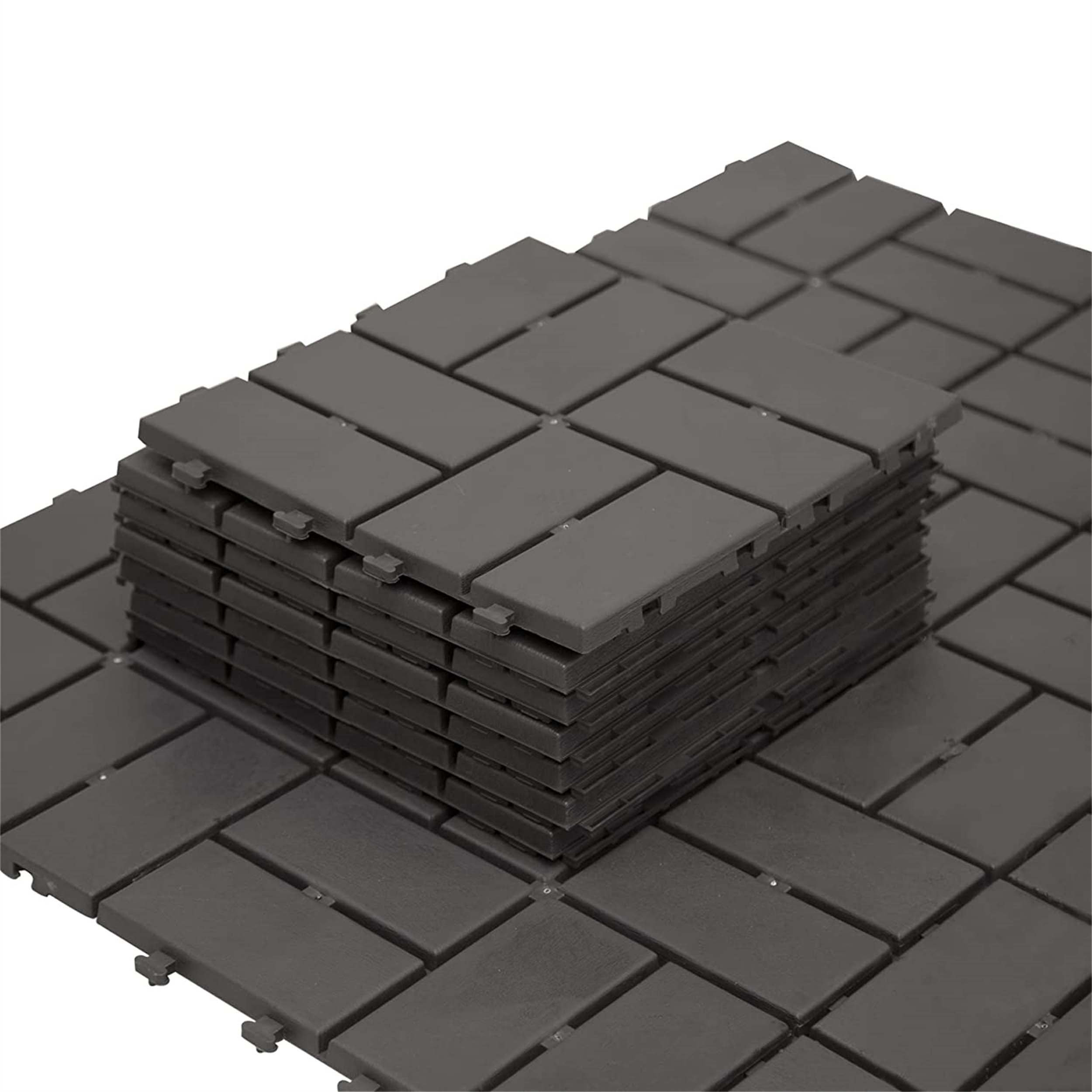 Elegance Plexi Home Interlocking Composite Deck Tiles for Outdoor and ...