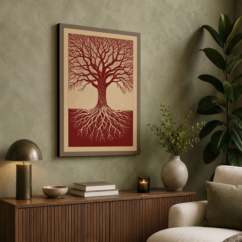 Tree of Life Botanical - Wrapped Canvas, 30x20 - 76.2 x 50.8 cm, White Border