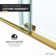 Raymore Series 60'' W x 62'' H Single Added Frameless Tub Door with Clear Glass