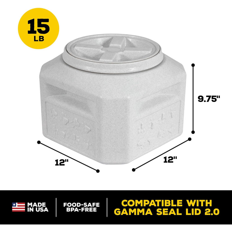 Contenant alimentaire en plastique 15 gallons ToccoLeggero