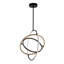 Luminaire suspendu à 1 lumière DEL noir et laiton Trilogy