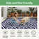 Shimeek Machine Woven Polypropylene Indoor / Outdoor Mat, Waterproof Mat in Navy/Blue/White
