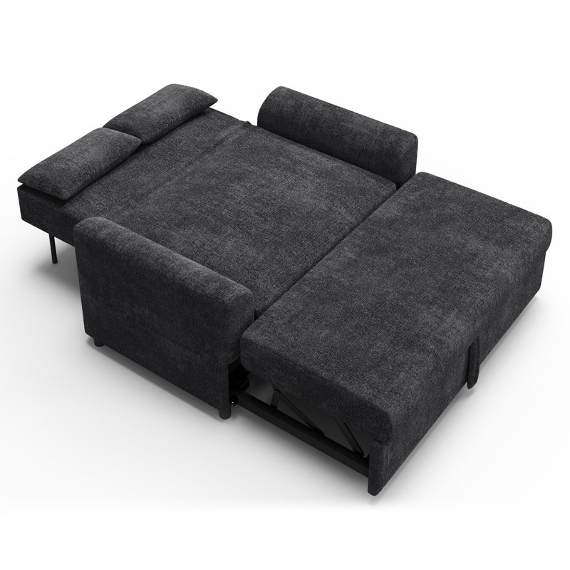 Canapé-lit Hoelscher, Gray Chenille