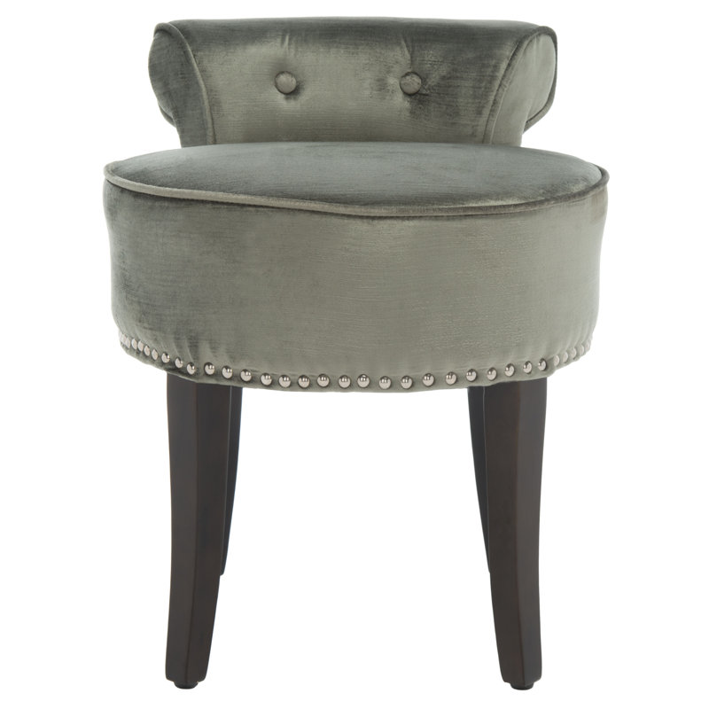 Tryphosa Solid Wood Accent Stool, Antique Sage