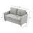 56.5'' Linen Loveseat Sofa with Storage Space Square  Arm-1464188463