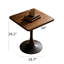 Tables de salle à manger compactes en noyer avec base en métal robuste pour les cuisines