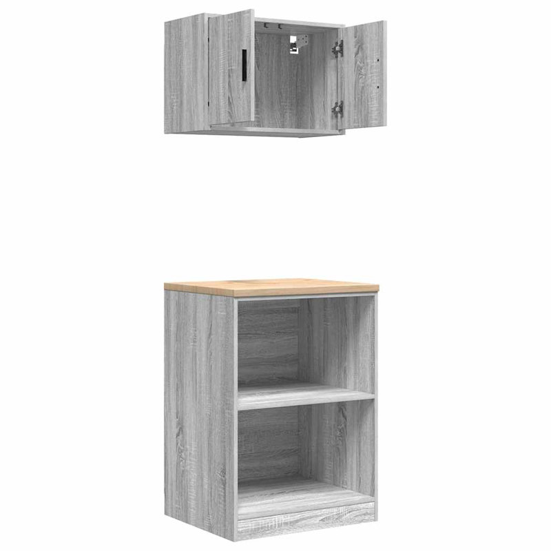2 Piece Garage Cabinet Part Or Accessory, Grey Sonoma