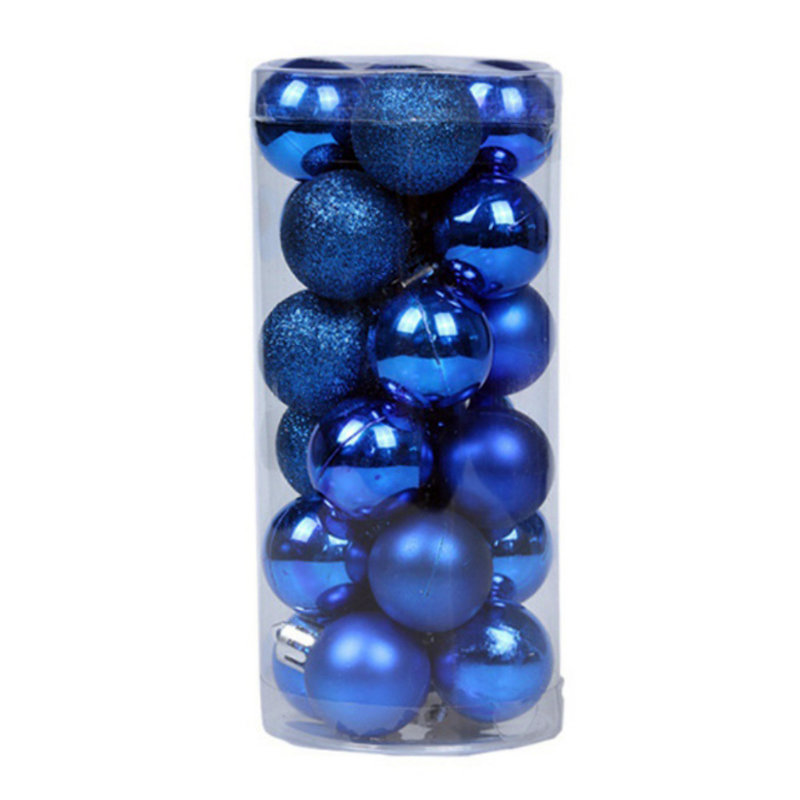 Ornement boule de Noël peint, Bleu
