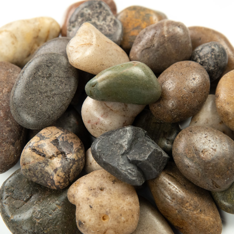 Rivora Elemental Blend Marble Landscaping Rock Pebbles, 1-2 in. (55 Bags, 40 lbs/Bag)