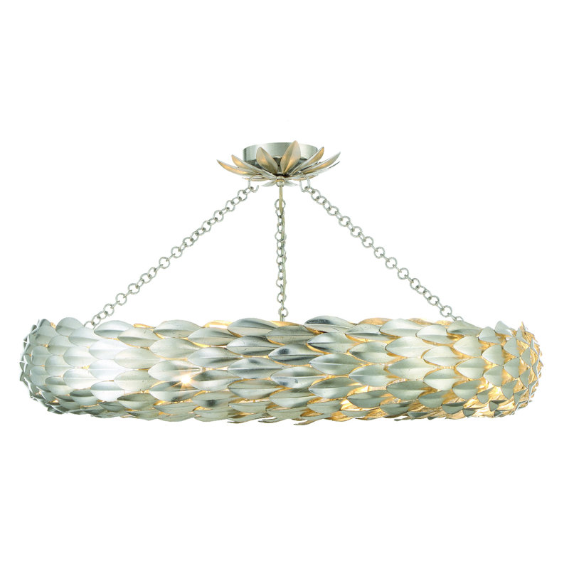 Adelynn 8-Light Chandelier, Argent antique, H 13,5 po x l 33,5 po x P 33,5 po