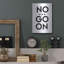 «No ... Go On» par Design Fabrikken, art mural en métal, 12 po x 16 po