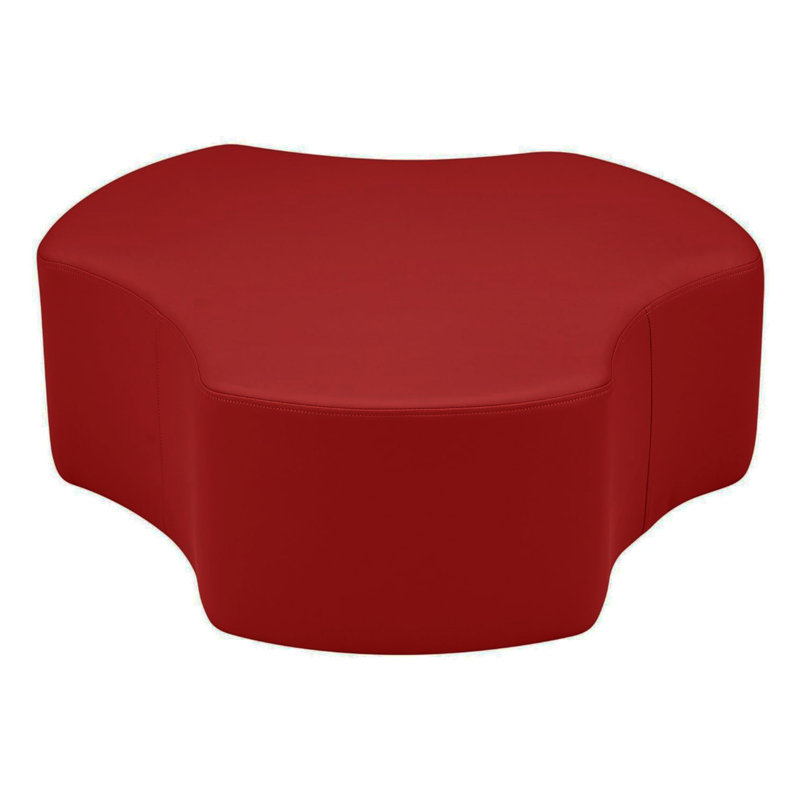 Repose-pieds rembourré Pro Series, paquet de 6, 12" H x 32.5" W x 30.5" D, Rouge