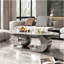 Plateau de table basse en faux marbre