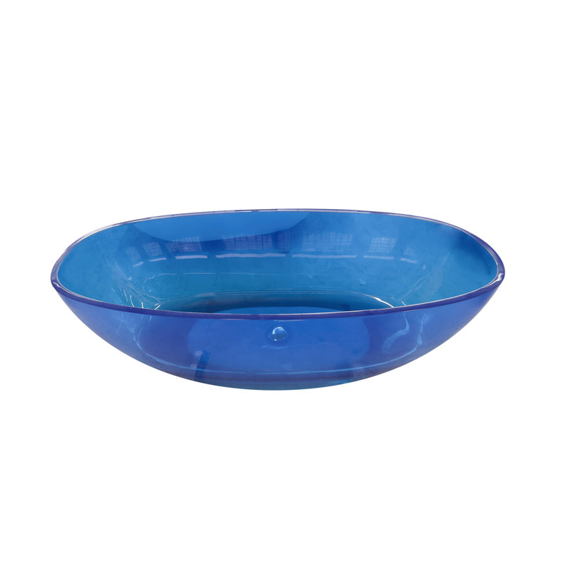 64'' x 29.6'' Freestanding Soaking Resin Bathtub