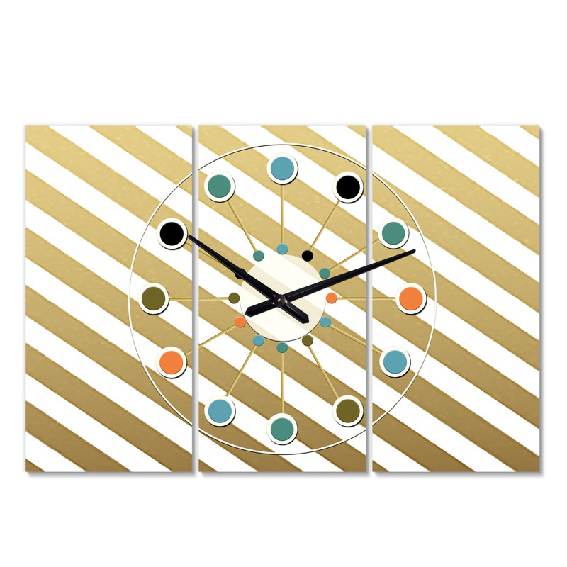 Horloge murale surdimensionnée Mid-Century
