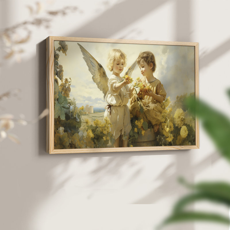 Angels From Above-XXI - Reproduction encadrée - Restickable, H 8 po x l 10 po, Encadré naturel