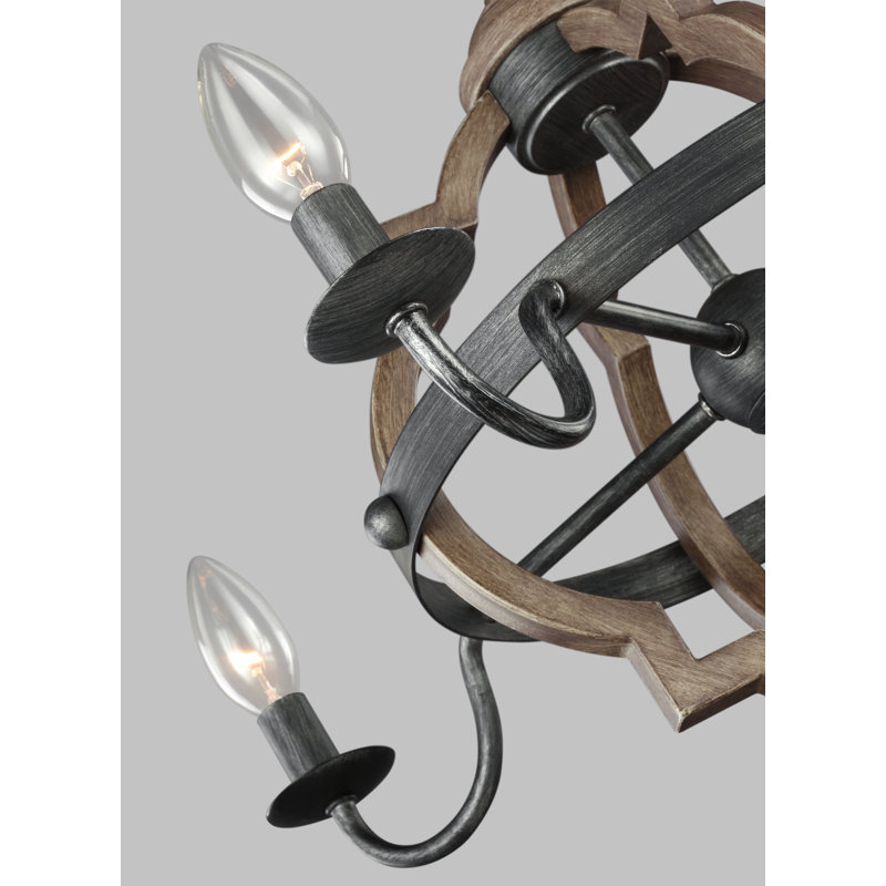 Hadie 4 - Light Dimmable Geometric Chandelier, Stardust, Not Included