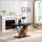 61.81(46.46) Inch Extendable Dining Table, Modern Geometric Rectangular Table With Sturdy Frame And MDF Base-364357013