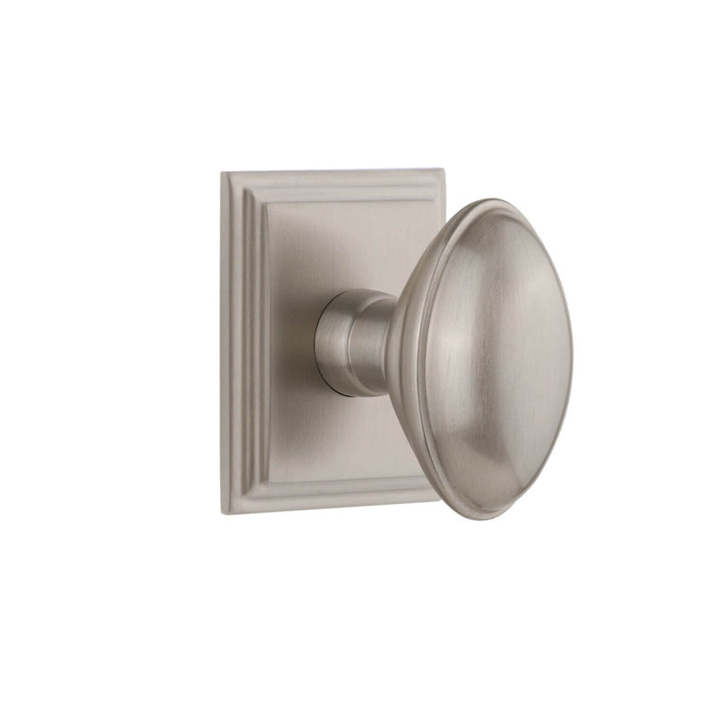 Rosette Grandeur Carré avec bouton Eden Prairie, Nickel satiné