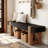 55" Solid Wood Entryway Bench