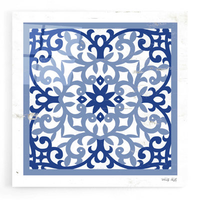 «Blue Tile V» par Cindy Jacobs - impression sans cadre