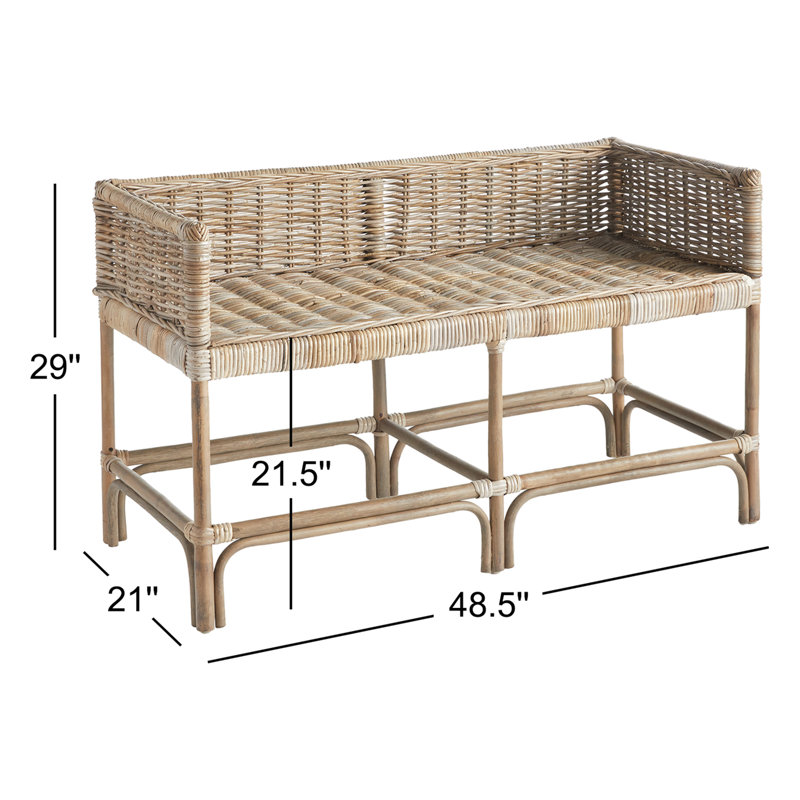 Banc en osier Raye