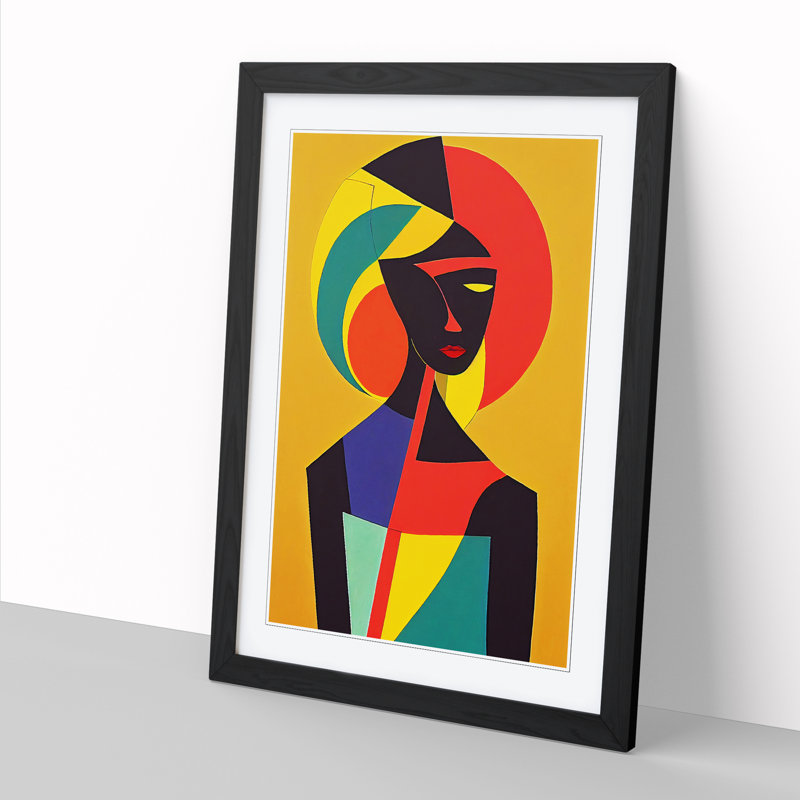 African Woman Framed Print, Black Framed, 64cm H x 46cm W x 2cm D