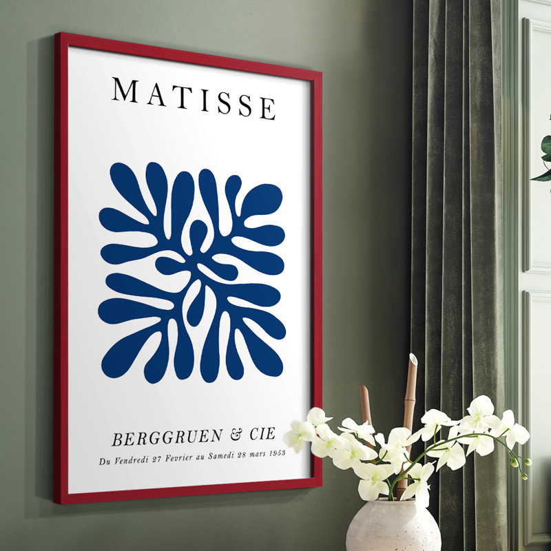Matisse CECI, reproduction encadrée - bois massif, H 10 po x l 8 po, Rouge