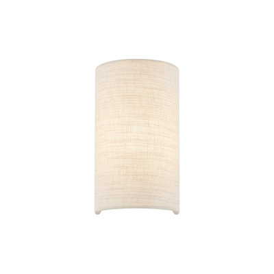 Textile - ADA Small Cylinder Fabric Wall Sconce - Linen Fabric Shade