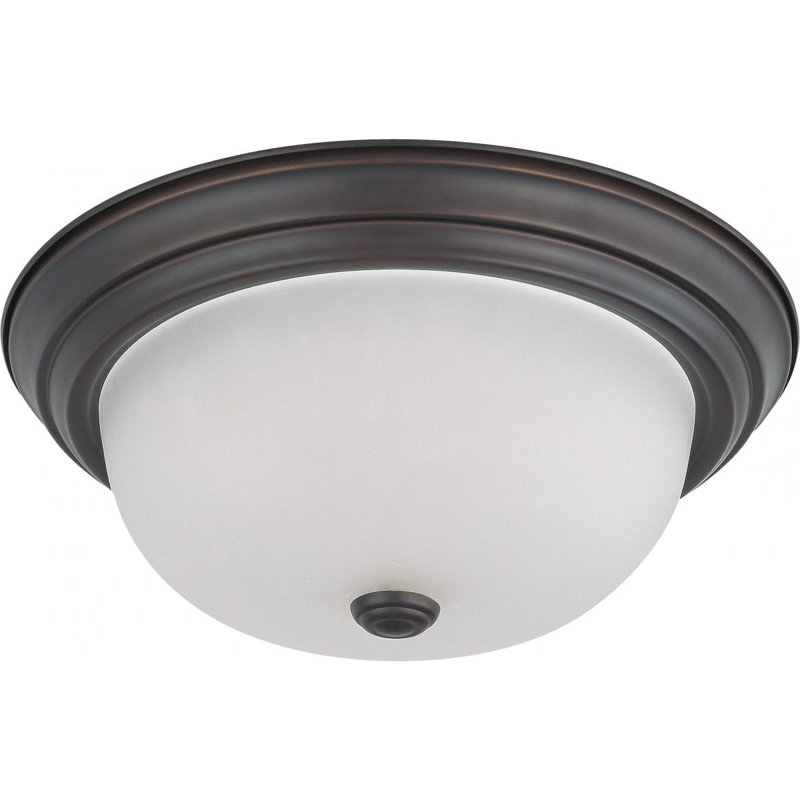 Savannah Glass Flush Mount, 5.375" H x 13.125" W / No