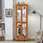 Lighted Glass Curio Display Cabinet,Display Cabinet,Glass Storage Cabinet Glass Wine Cabinet Wood Frame Toy Display For Living Room, Kitchen, Pantry Light Bulb Included OAK-122821705