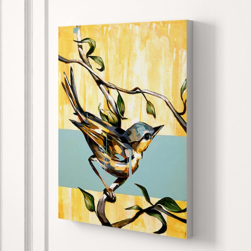 Warbler B Painting by Chelsea Art Studio, Glass Coat, 72" H x 54" W x 1.5" D