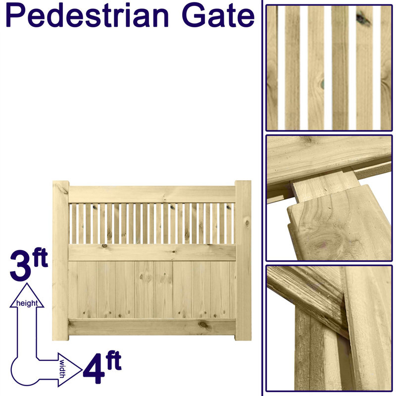 Sacha Gate Fencing, 90cm H x 120cm W x 4.5cm D