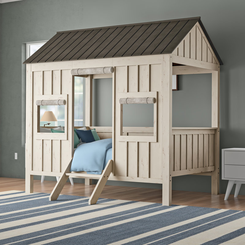 Diemer Kids Full, Weathered White/Washed Gray