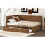 Wood Daybed With Trundle And Rustic Guardrail-800548808