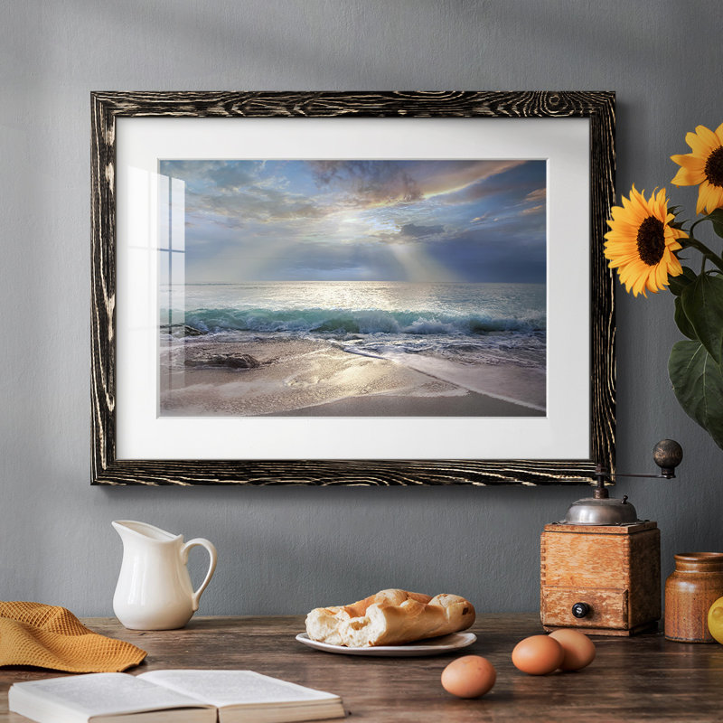 Bleu turquoise matin, H 14 po x l 20 po x P 1,5 po, Noir