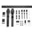Mid-Bar Style Solid Wood 2 panels Bi-Fold Barn Door with Hardware Kit -Assembly Needed-100518284-100518281