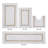 Arth Premium 100% Cotton 2370 GSM 4-Piece Bath Rug Set OEKO-TEX® Certified, Ultra Plush Tufted Bathroom Mats, Super Absorbent, Reversible, Machine Washable, Spa-Like Comfort, White/Sand-647110938-613704961