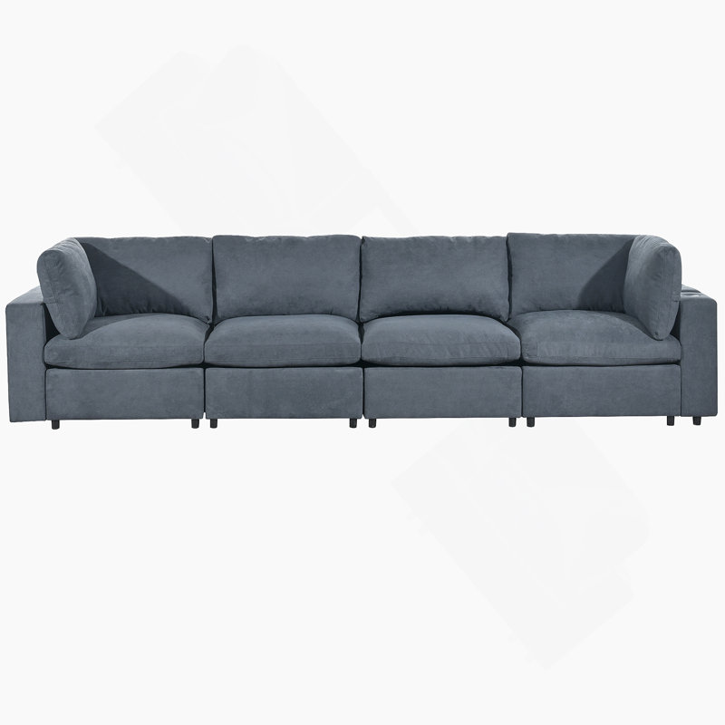 Upholstered Sofa with USB Charge Ports,Wireless Charging and Bluetooth Speaker in Arm