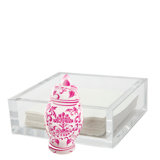 Pink Ginger Jar Cocktail Napkin Holder