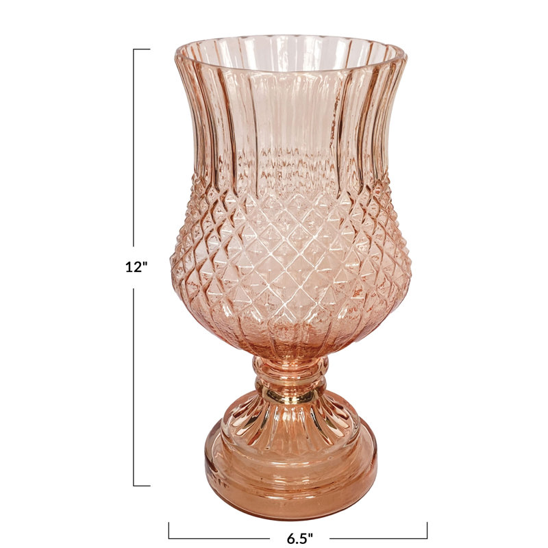 Vase en verre Rose