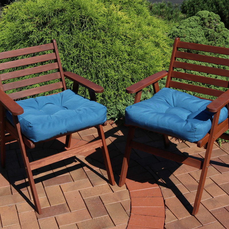 Outdoor 20" x 20" Square Seat Cushions - Blue, Blue