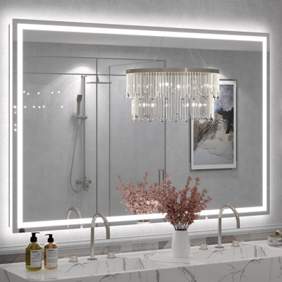 Molly Framelss or Framed LED Anti-Fog Tempered Glass Wall Bathroom Vanity Mirror - UL Certified